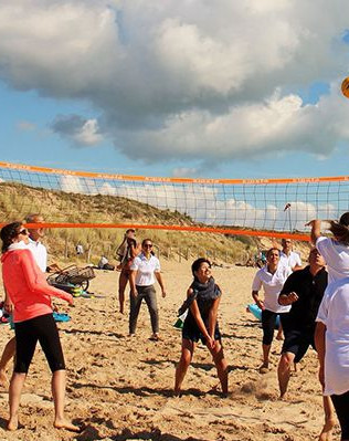 Beachvolleyball-Turniere Aktivität auf dem Campingplatz Sunelia Zwischenspiel