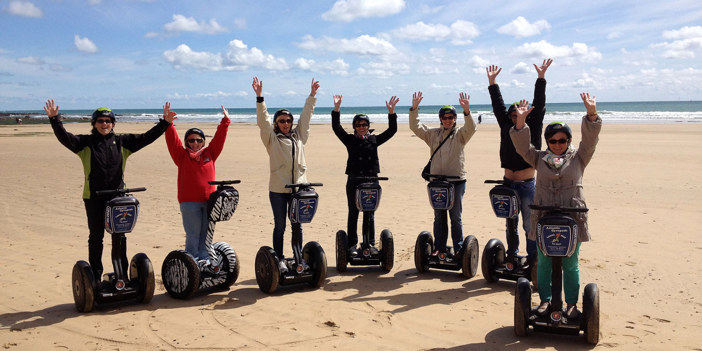 Segway ride with friends Atlantic mobile-home rental