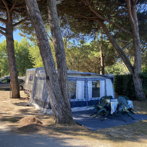 Large space pitch, tent, caravan, 5-star campsite, France, Atlantic coast, Ile de Ré